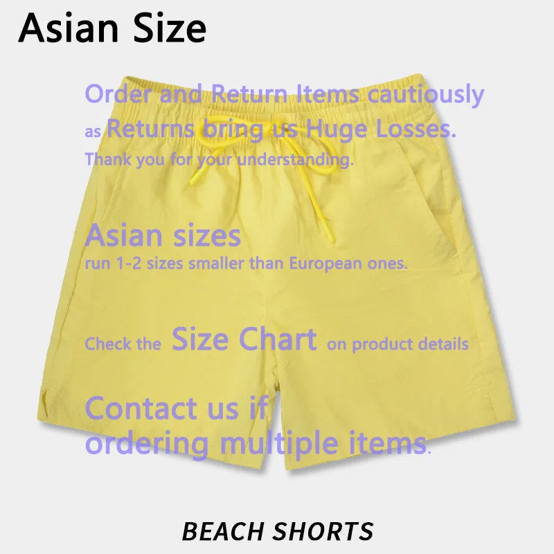 2026 Square Compass Rose Patch Italian Luxury Brand Style 3 Labels Shorts Men's Elastic Waist Drawstring 4 Inch Beach Shorts