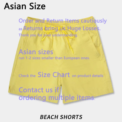 2026 Square Compass Rose Patch Italian Luxury Brand Style 3 Labels Shorts Men's Elastic Waist Drawstring 4 Inch Beach Shorts