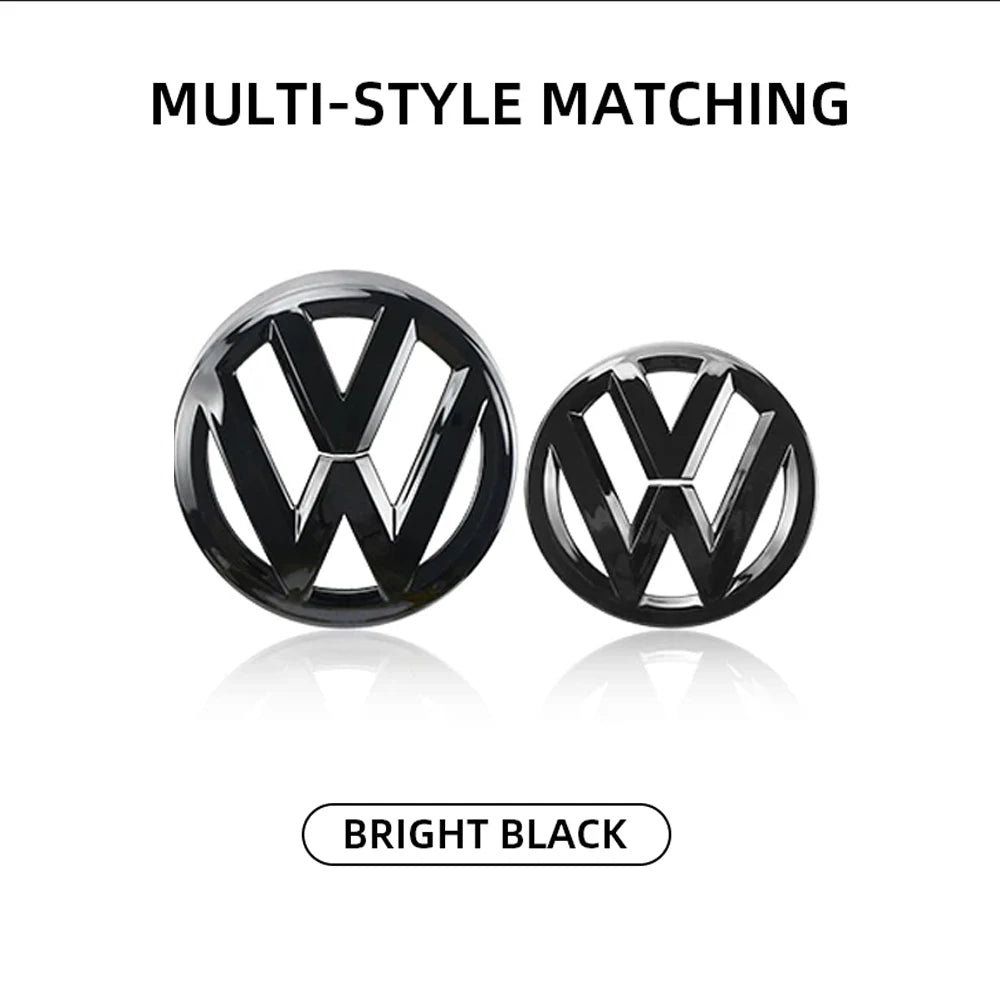 2pcs ABS Car Front Grill Emblem Rear Trunk Badge Logo for Volkswagen VW Golf 6 7 7.5 8 MK6 MK7 MK8 Sticker Emblem
