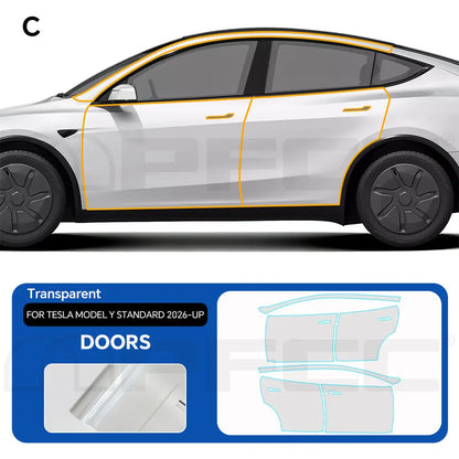 For Tesla Model Y Standard 2026 Clear Vinyl Wrap TPU PPF 8.5Mil Pre-Cut Paint Protection Film Full Vehicle Anti-Scratch Kit