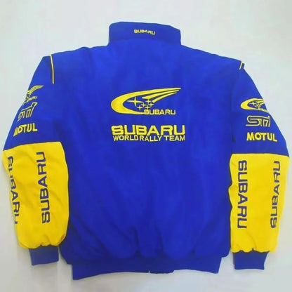 Spring and Autumn Subaru F1 sport embroidered racing suit long sleeved outdoor cycling jacket thin jacket