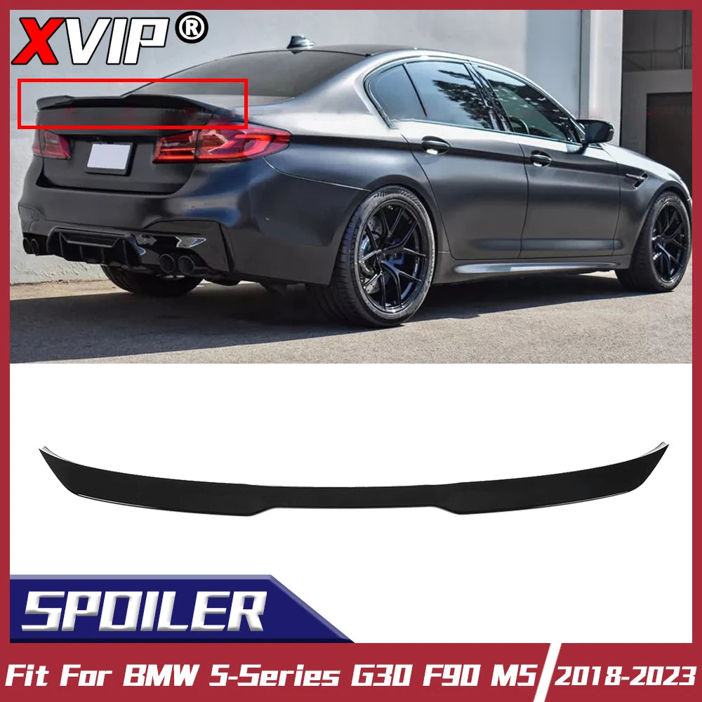 XVIP Carbon PRO Style Trunk Spoiler Wing For BMW 5 Series G30 F90 M5 Sedan 2018-23 Replacement Spoiler Accessories Exterior Wing
