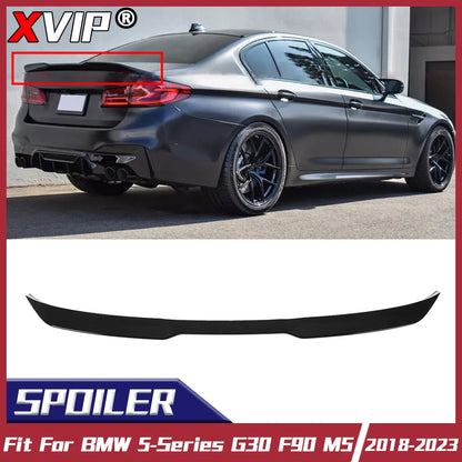 XVIP Carbon PRO Style Trunk Spoiler Wing For BMW 5 Series G30 F90 M5 Sedan 2018-23 Replacement Spoiler Accessories Exterior Wing