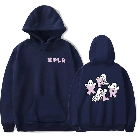 XPLR Sam and Colby Ghost Merch Hoodies Unisex Hooded Sweatshirt Casual Clothing
