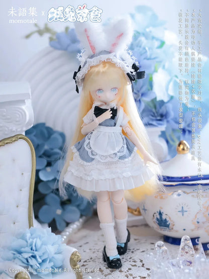 Authentic 1/8 Mjd Momotale Rabbit Tea Party Spring Lily Of The Valley Whispers Series Kawaii Style Diy Mjd Collectible Toys