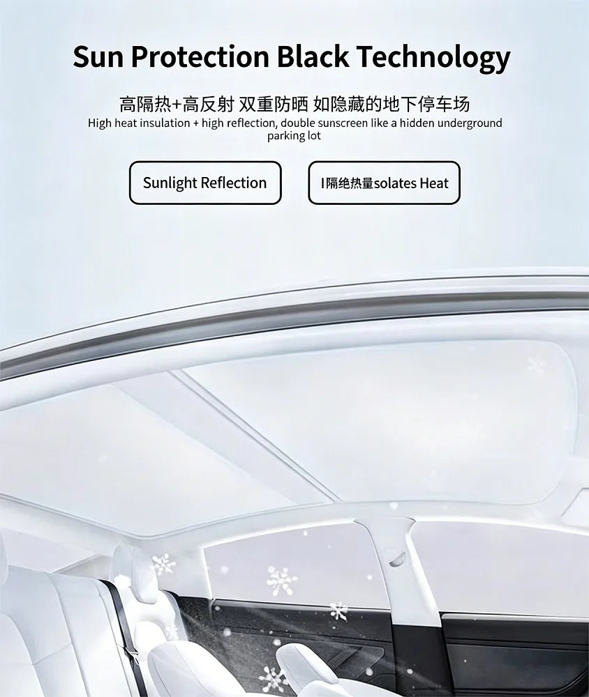 Car Sunroof Insulation Roof Visor For Volkswagen VW Tiguan 5N 2010~2017 16 Anti-UV Electrostatic Adsorption Sky Curtain Sunshade