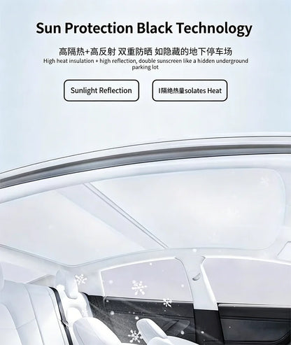 Car Sunroof Insulation Roof Visor For Volkswagen VW Tiguan 5N 2010~2017 16 Anti-UV Electrostatic Adsorption Sky Curtain Sunshade