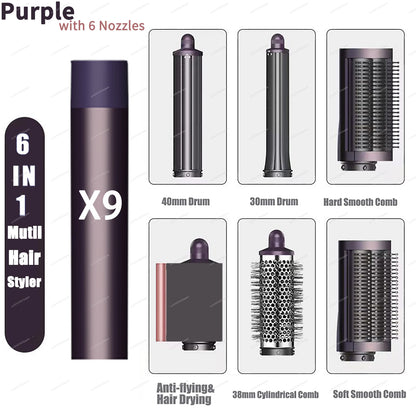 Sencimen X19 Upgraed Multil Hair Styler Auto Curling&Straightenting Barrel Nozzle Wrap Hair Dryer Professional Curly Hair Styler