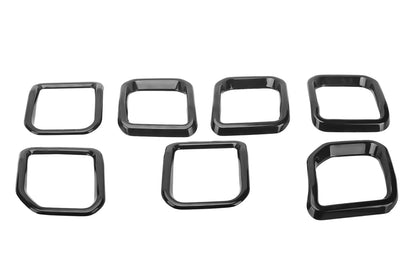 7PCS Car Front Grille Grill Inserted Mesh Cover for Jeep Compass 2021 2022 2023 2024 2025 Racing Grills Exterior Accessories