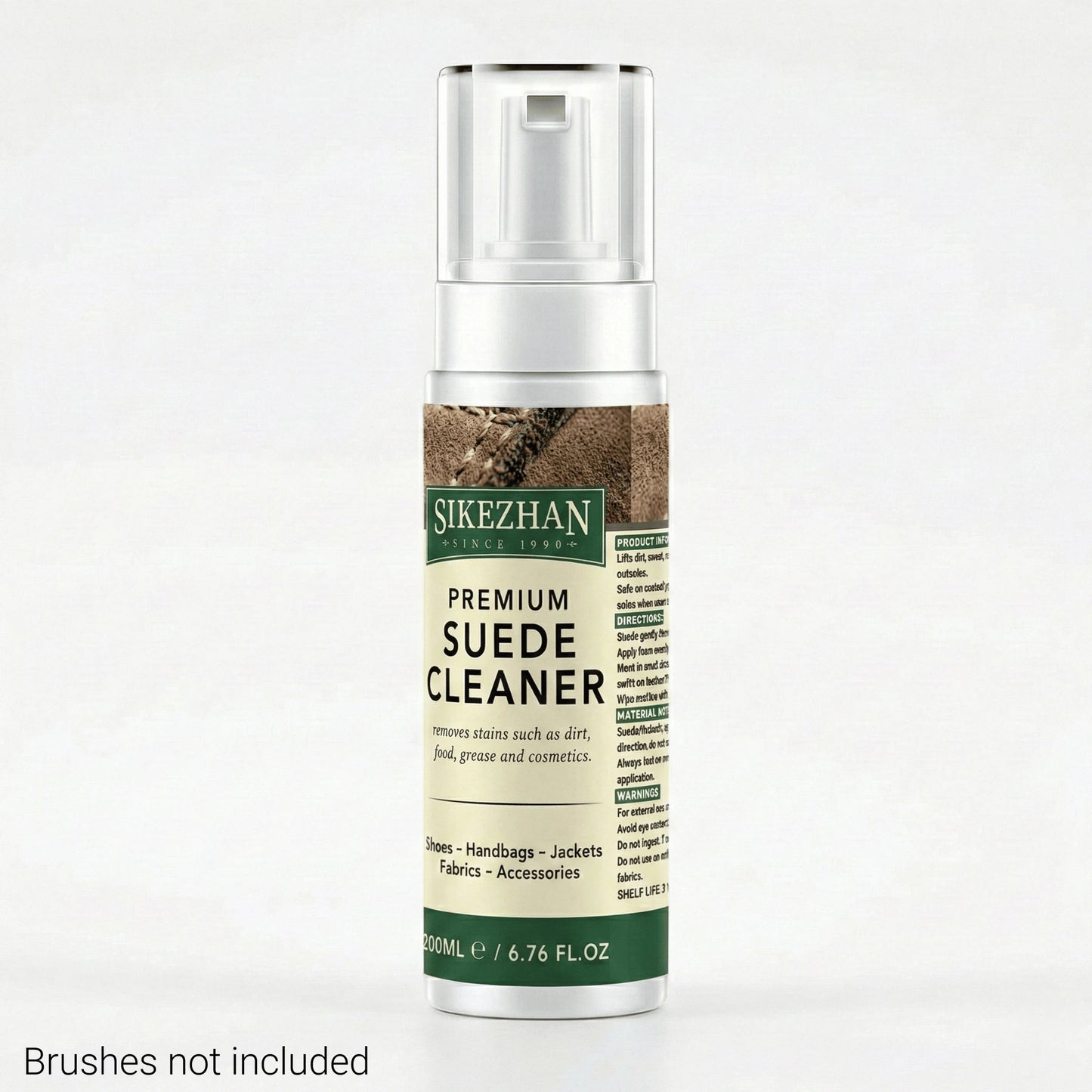 Suede Nubuck Shoe Cleaner Kit Foam Cleanser with Brush Towel for Sneakers Boots Bags Leather Jacket Care