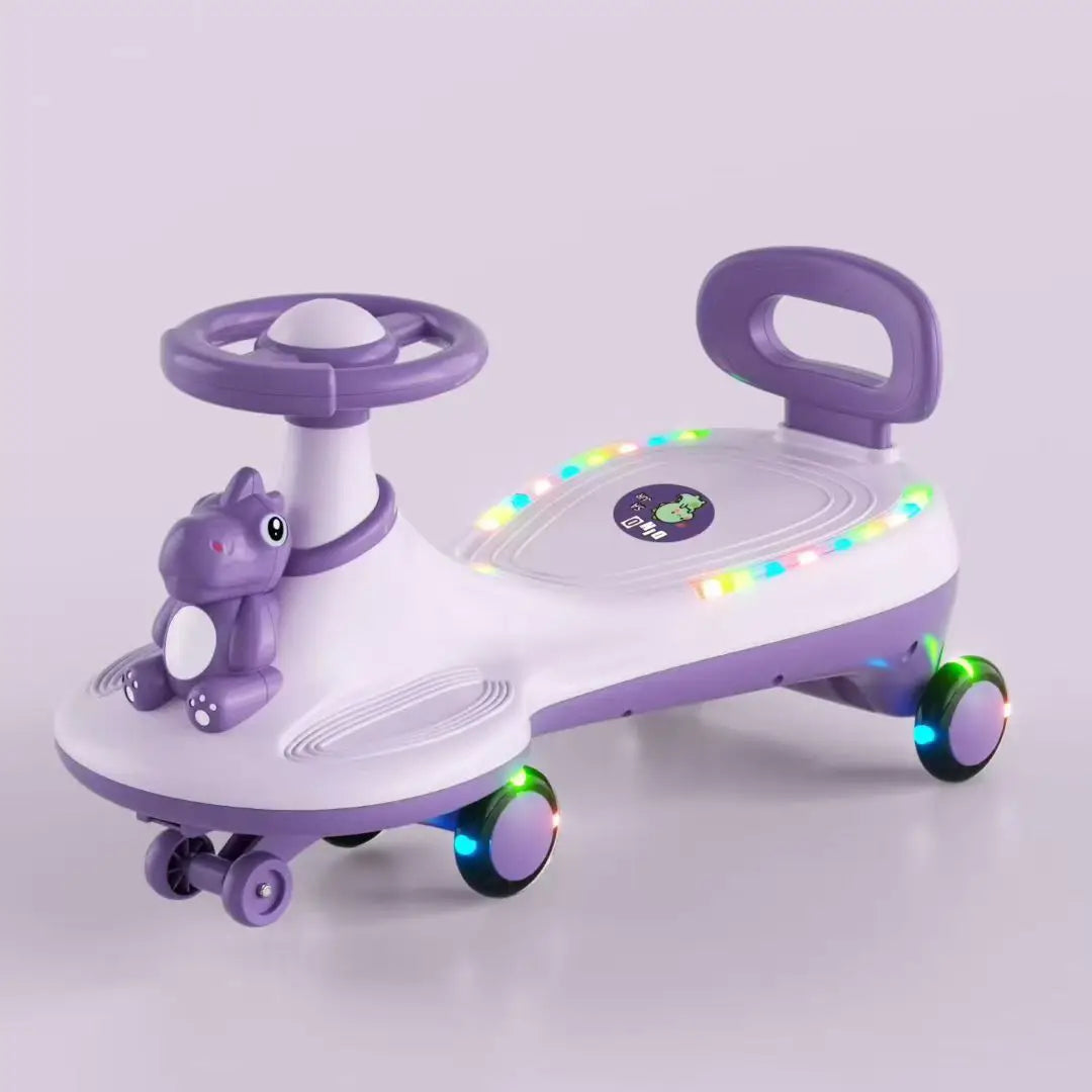 Kids Wobble Car Toy Anti Roll Swing Omnidirectional Wheels Unisex Adults Ride Children's Wiggle Car Anti-rollover