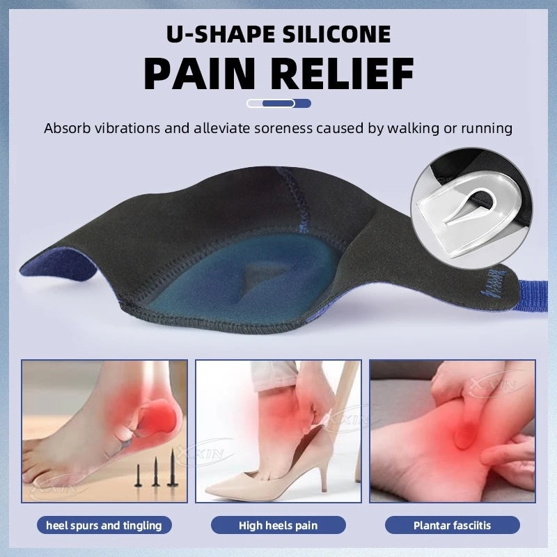 【Xxin】Heel Protectors Breathable Silicone Gel Cushion Cup Heel Pain Relief Sleeve Shoe Insert