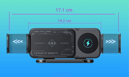 Universal Car Phone Holder Wireless Charger Phone Mount Intelligent Induction Electric Rotation Phone Holder Charger Magsafe