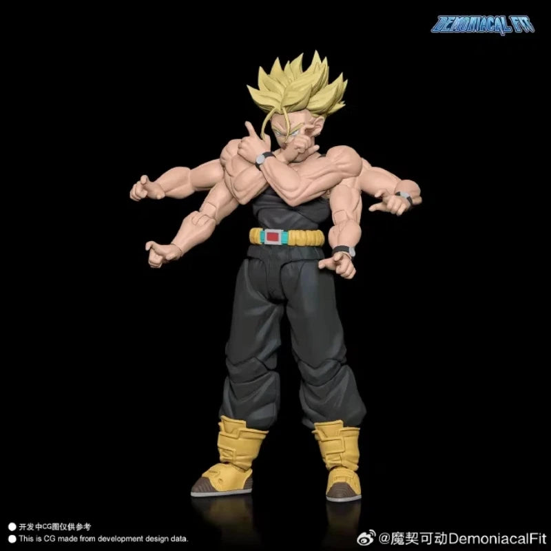 New Demoniacal Fit Trunks Dragon Ball Trunks Action Figure Shf The Coming One Free The Future Anime Figurine Collectible Toy