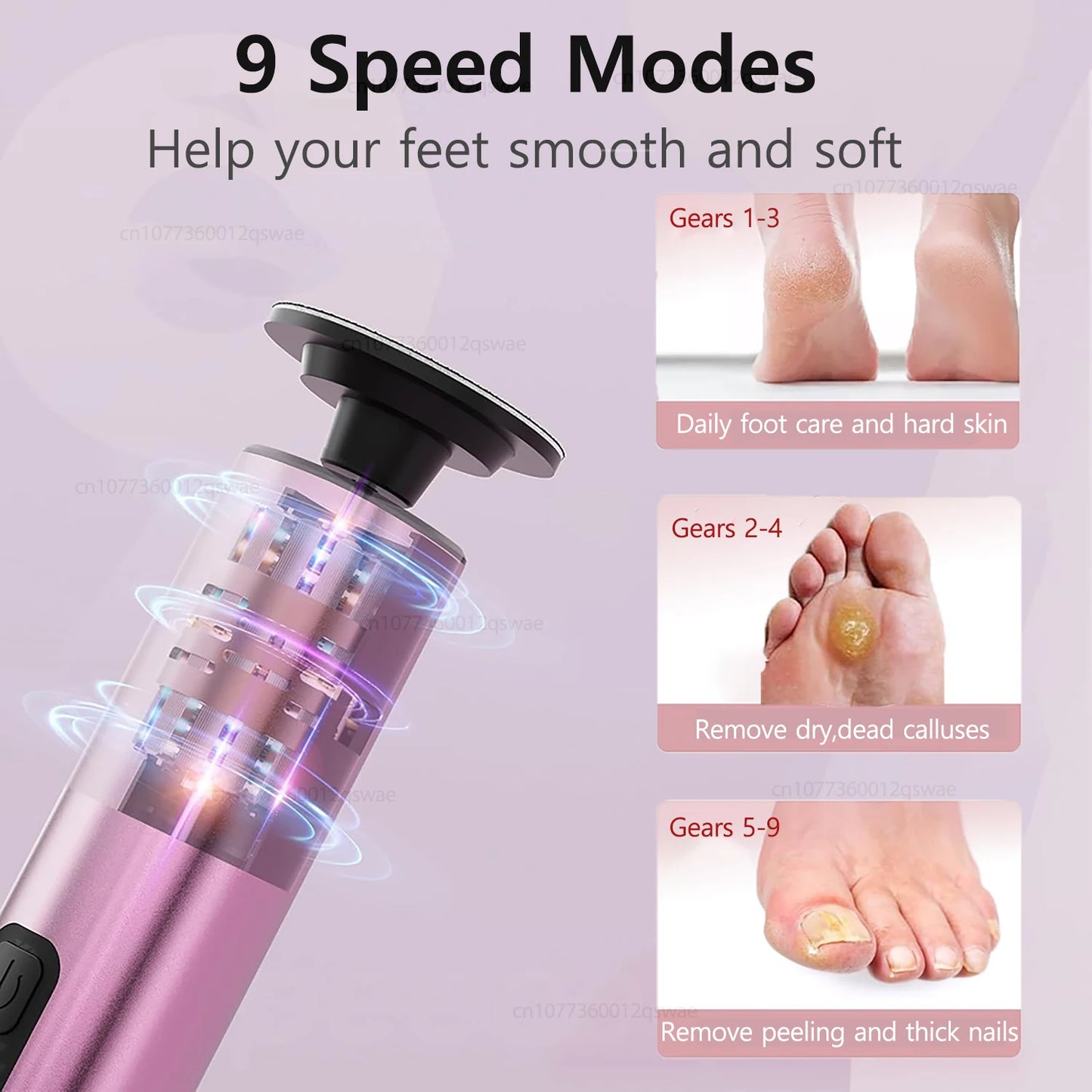 Electric Foot Sandpaper Rechargeable Foot File for Heels Grinding Pedicure Tools Foot Care Tool Dead Hard Skin Callus Remover