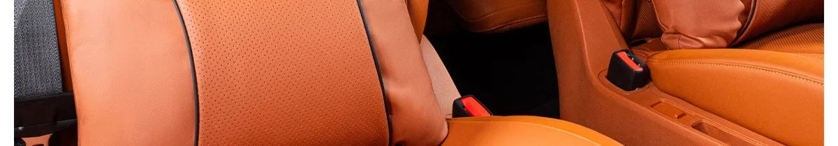 High Quality Universal Car Headrest Cushion Car Seat Neck Pillow High-grade Leather Breathable Lumbar Support Car Pillow
