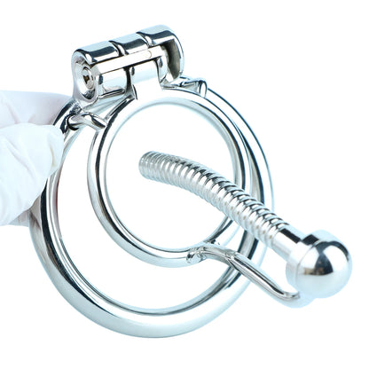 FRRK-238 Urethral Tube Piercing Metal Chastity Cage Lock Cock Device Adult Game 정조대 Male Penis Exercise Advanced Player Sex Toy
