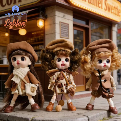 13cm Bjd Doll Trendy Collectible Toy Four Series Styles Changeable Outfit Phone Backpack Pendant Free Dopamine Color Lanyard Mul