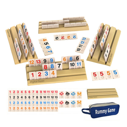 112pcs Cards, Deluxe Portable Travel Game Set - Classic Block Cards, Mini Mahjong, Fun Tabletop Game, Suitable for 2-4 Players