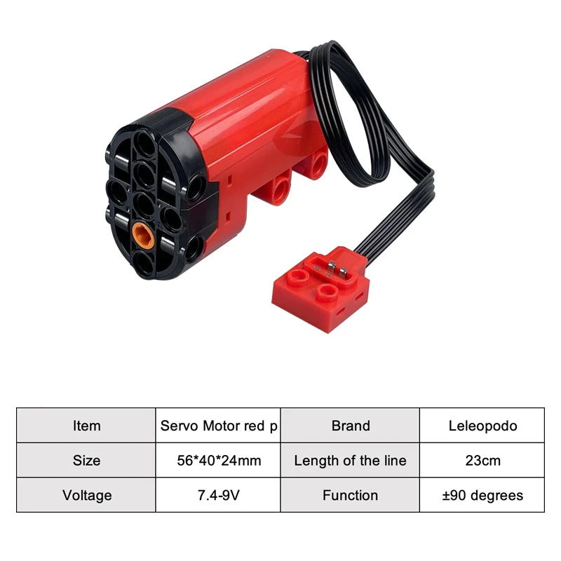 2.4G Power Functions Kit Compatible with Technic, Lithium Battery Box, L Motors Servo LED Cables Shock Absorbers for MOC Mod