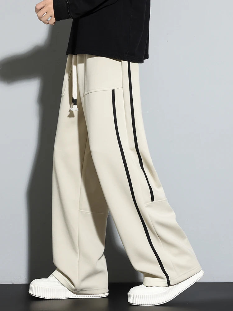 2025 Men Sweatpants Baggy Joggers Cotton Korean Sports Pants  Neutral Loose Outdoor Jogger Fitness Trouser