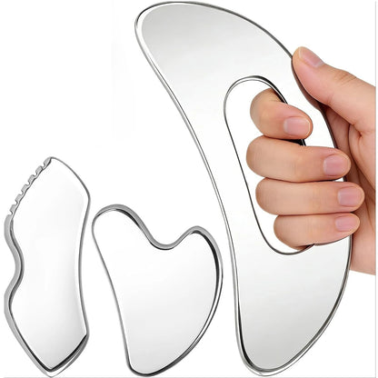 Stainless Steel Gua Sha Massage Tool Muscle Scraper for Soft Tissue Mobilization IASTM Physical Therapy & Myofascial Release