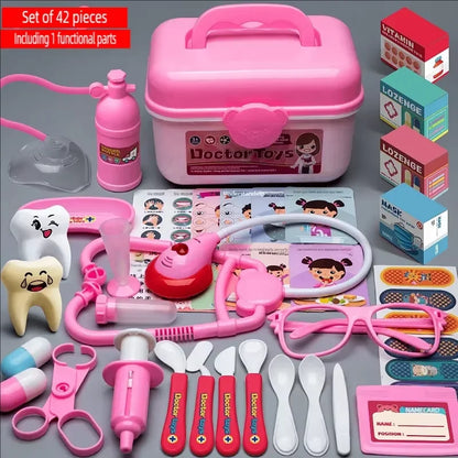 Doctor Nurse Role Play Set Medical Tools With Stethoscope Injectors In A Pretend Play Trolley Box Ideal Gift for Kids Boys girls