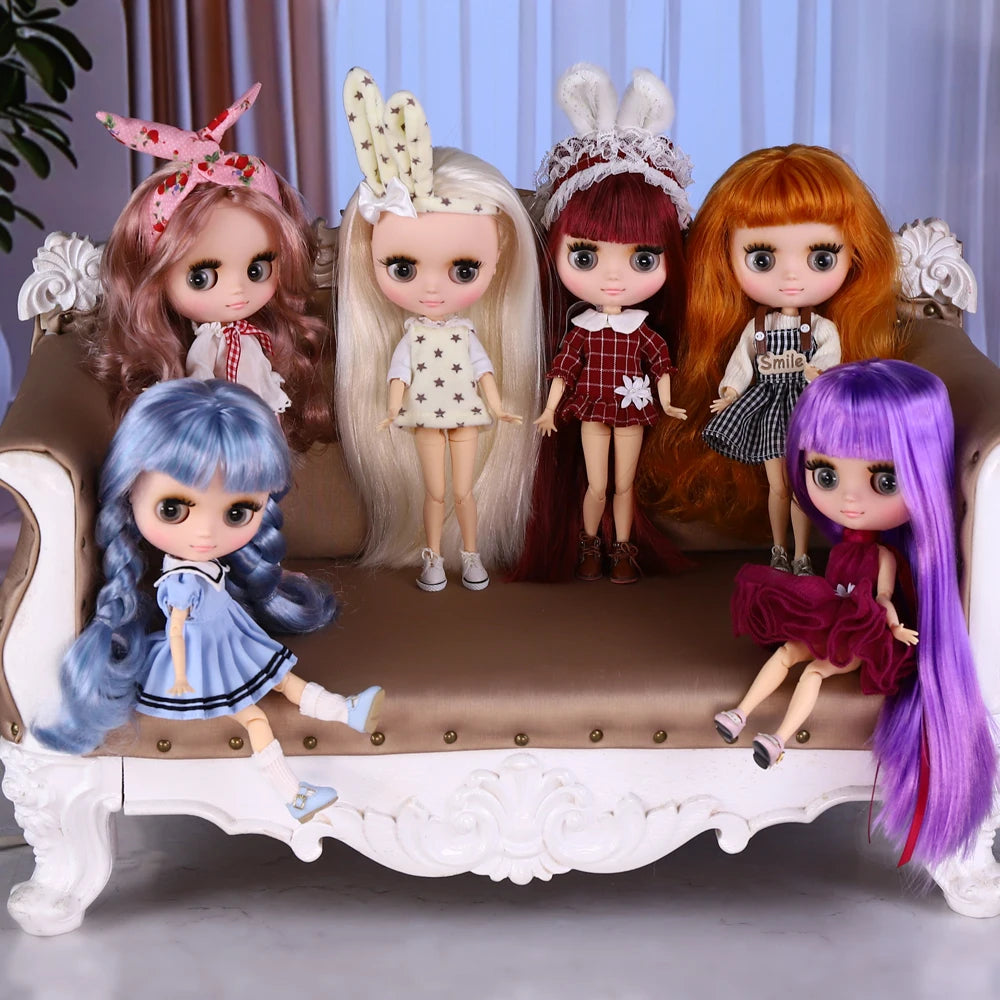 ICY DBS Middie Blyth Doll 1/8 Scale BJD Jointed White Skin with Matte Finish and Cute Outfit 20 cm Doll Toy Gift for Girls