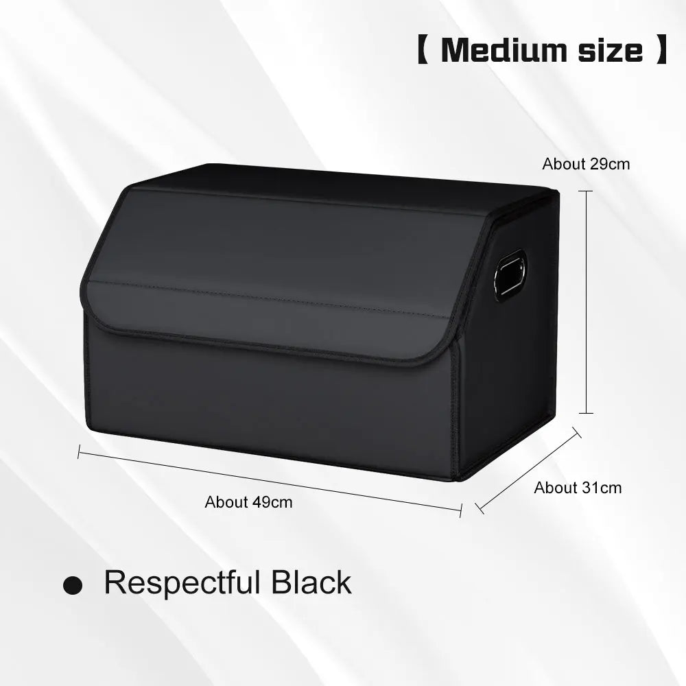 Portable Car Trunk Organizer Box Large Capacity Leather Foldable Storage Box Multifunctional Auto Organizer Bag Car Accessories