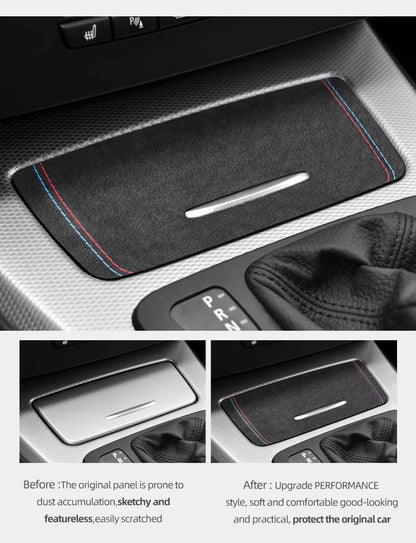 For BMW E90 E92 E93 Made of Alcantara/Carbon Fiber Leather Center Console Storage Box Cover Trim Sticker Car Interior Accessory
