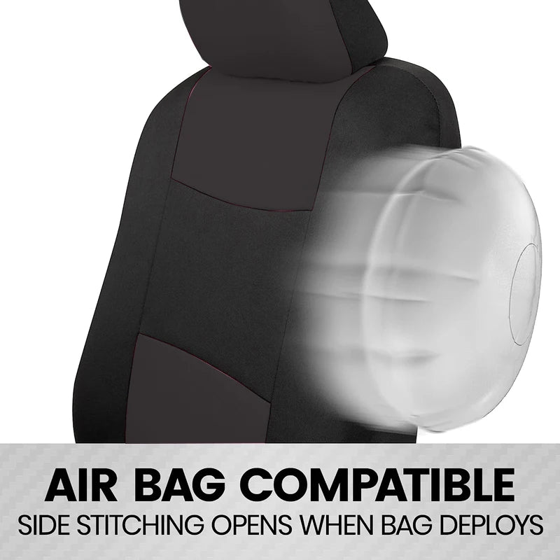 Universal Car Seat Covers Set With Steering Wheel Covers 2 Shoulder Protection Rear Seat Can Split Car Accessories Interior