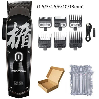 Madeshow M10 Professional Hair Clippers Hair Trimmer for Men Adjustable Cordless Hair cutting Machine For Barbers Beard Trimmer