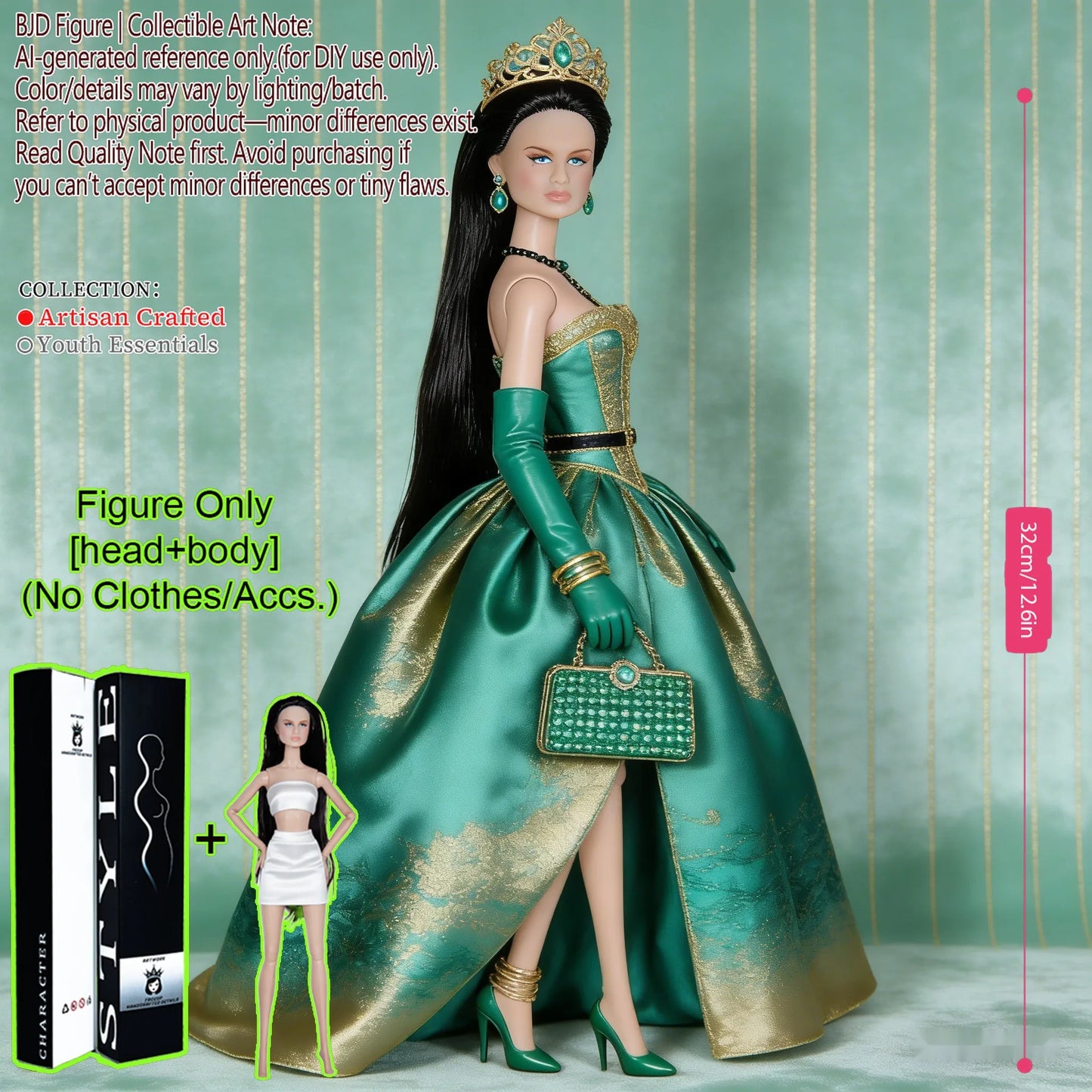 1/6 Scale 12Inch BJD MJD Supermodel Doll 12 Joint Posable Fashion Figure Smooth Skin Texture Display No Clothes