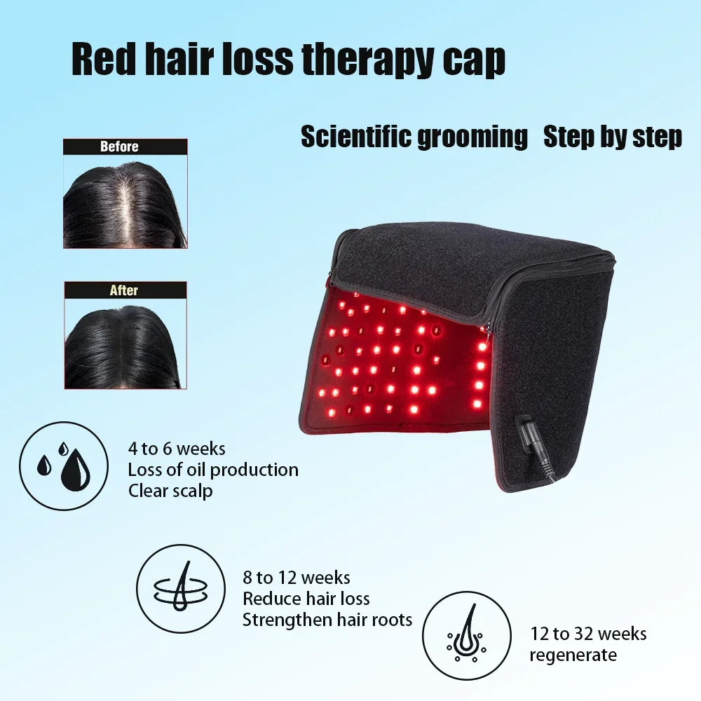 215Pcs Red Light Hair Regrowth Cap 660nm&850nm Near-infrared Light Reduces Oiliness Strengthen Hair Roots Anti-Hair Loss Hat