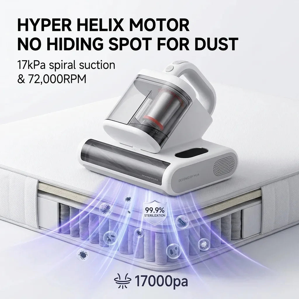 New MIJIA Mite Remover 3 Pro Wireless Dust Mite Vacuum Cleaner UV Sterilization Disinfection Dust 17kPa Handheld For Home Bed