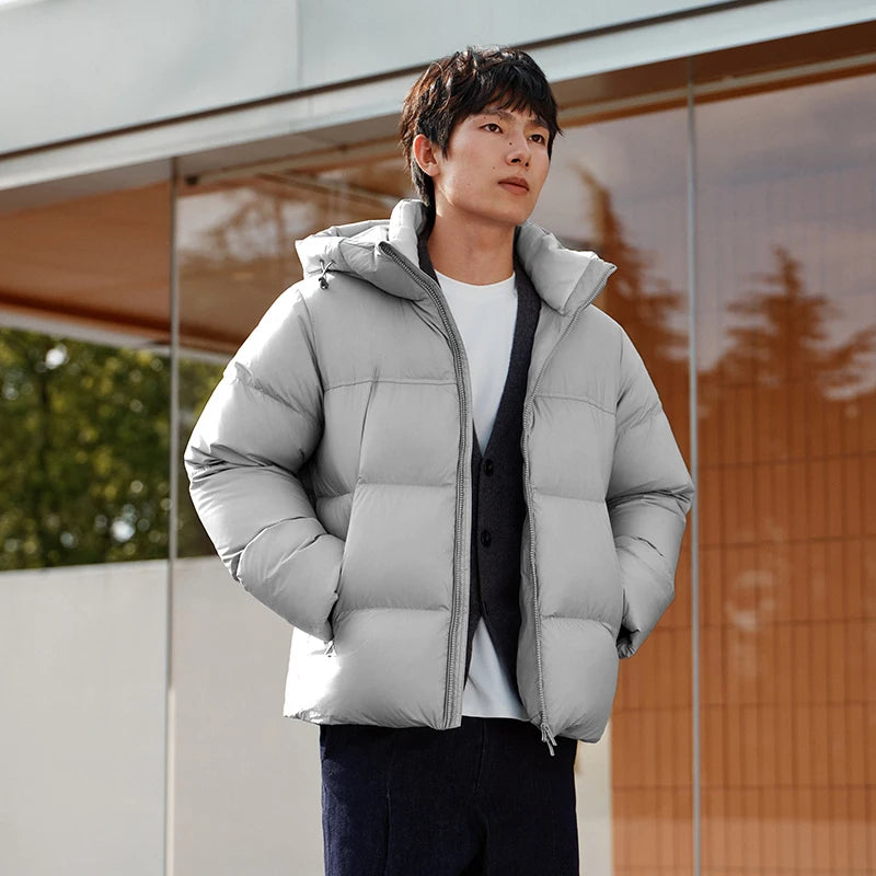 Semir Down Jacket Men Three-Resistant Outerwear Couple Winter Outfit 2025 New Hooded Top Anti-Static Men's Clothing