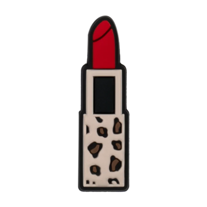 1/25pcs Leopard Print Shoe Charms for Hot Girl Women Shoe Decorations Pins Sandals Accessories Lipstick Heart Cherry Clog Buckle