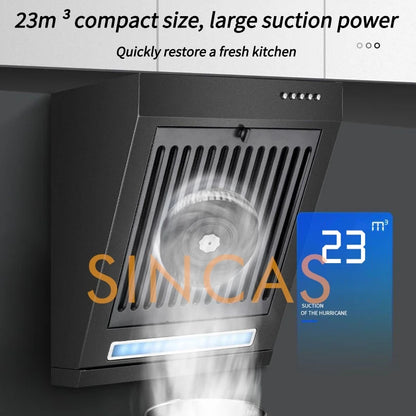 380mm Mini Single-Motor Kitchen Hood Household Rental Room Side Suction Kitchen Ventilator Exhaust Hood Energy Conservation