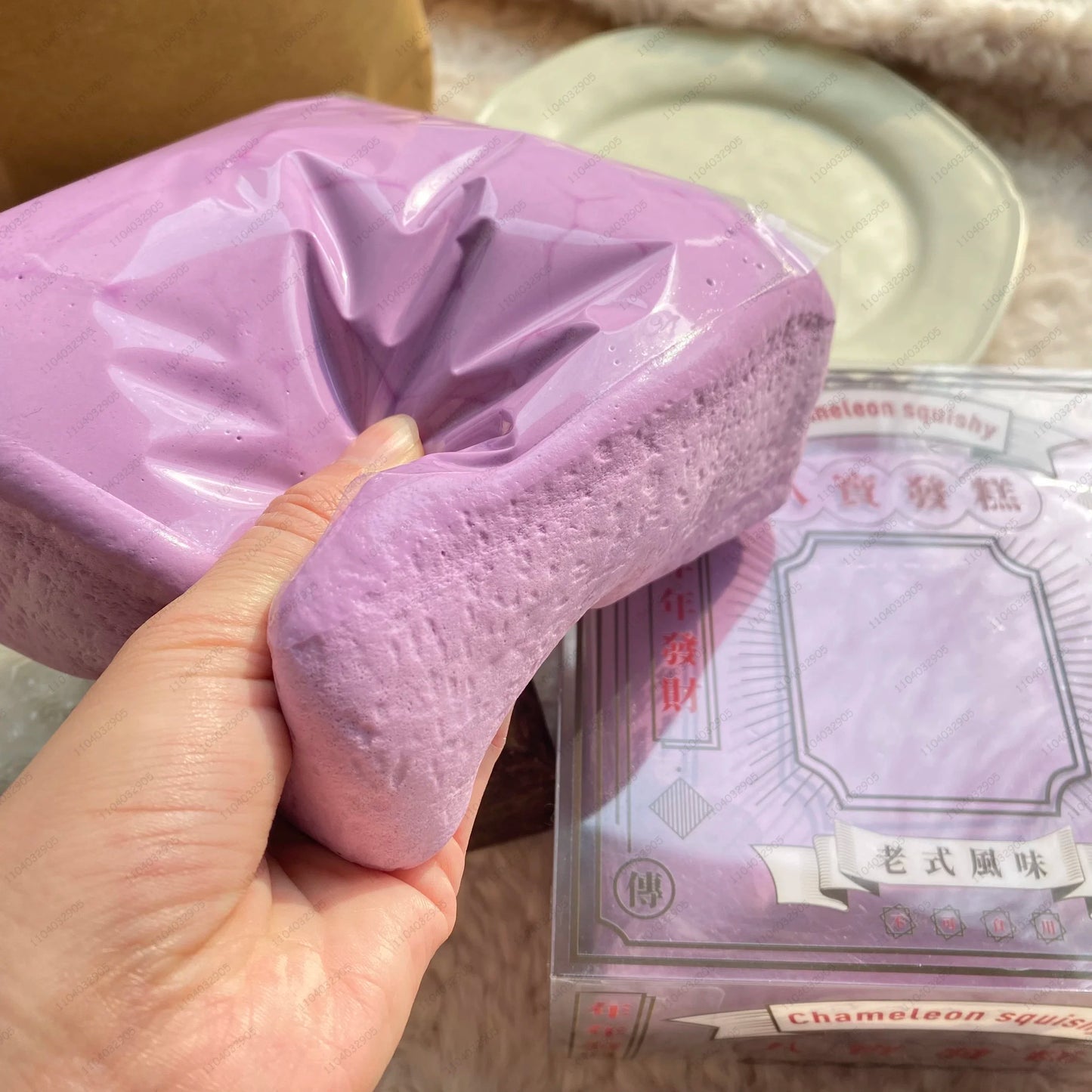 Thick Square Milk Rice Cake Squishy Slow Rising Milk Cake Bread Slow Rebound Fidget Toy Anti Stress Release Hand Relax Toy