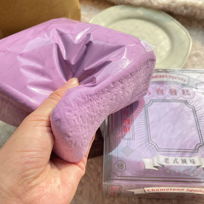 Thick Square Milk Rice Cake Squishy Slow Rising Milk Cake Bread Slow Rebound Fidget Toy Anti Stress Release Hand Relax Toy