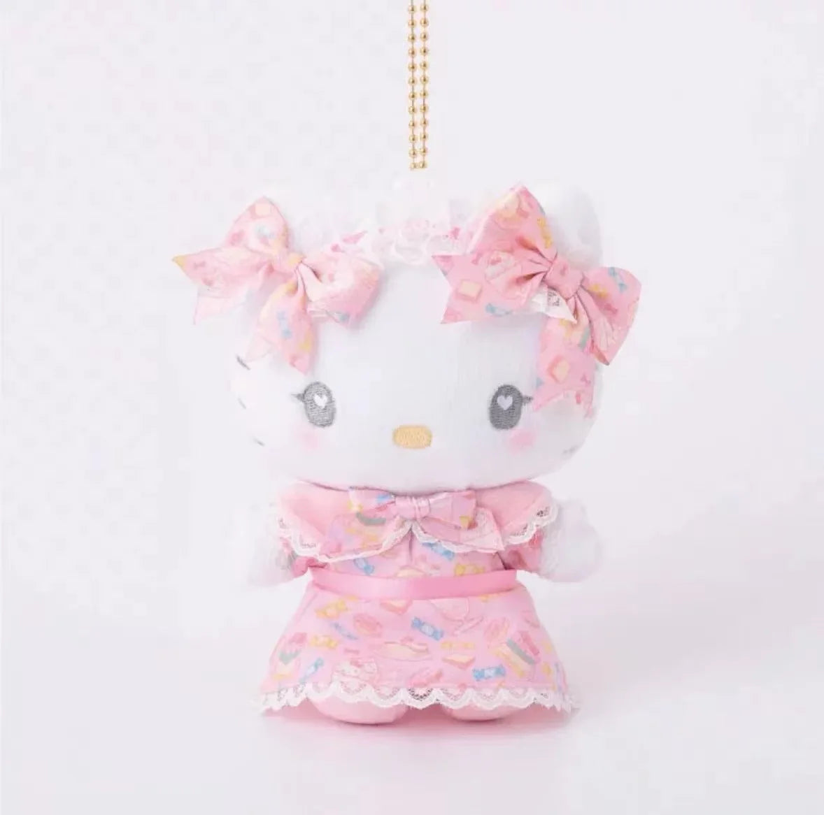 NEW Maid Lolita skirt Series My Melody pink dress My Sweet Piano Kuromi Sanrio Plush Keyring Hello Kitty Small Pendant Toys gift