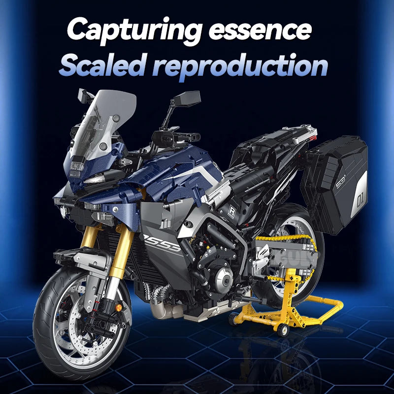 2461Pcs Technical 1:5 Motorcycle Tracer 9GT+ Building Blocks Bricks Model Assemble Toys Desktop Ornament Children's Holiday Gift