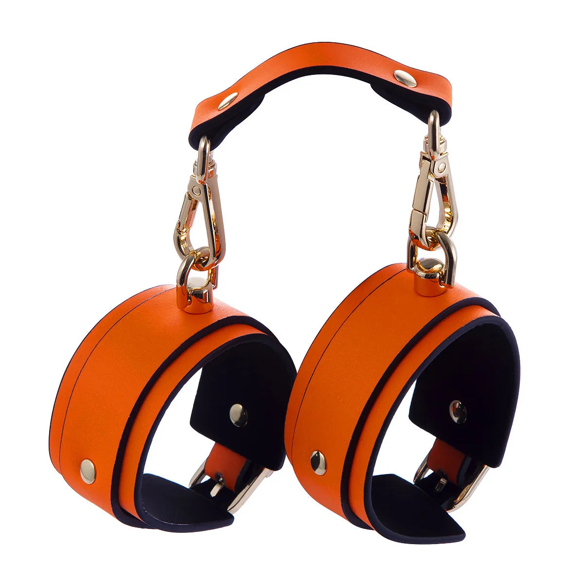 Luminous PU Leather Bdsm Handcuffs Ankle Cuff Hang Buckle Link Bondage Gear Sex Toy for Woman Slave Bdsm Restraints Adult Toys