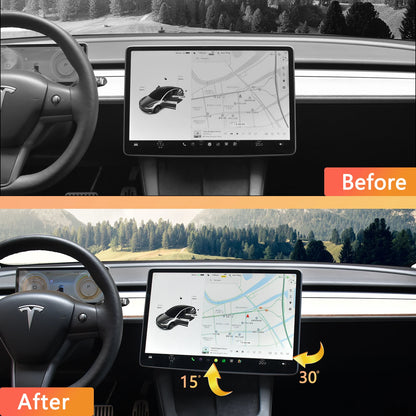 Screen Swivel Tilt Rotation Mount Kit for Tesla Model 3 Highland Y Juniper 2017-2026 Four Direction Screen Rotating Bracket