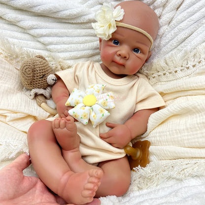 20Inch Open Mouth Bettie Full Soft Silicone Reborn Baby Girl 3D Skin Lifelike Details Doll Emotional Support for Dementia