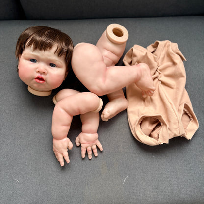 24inch Unfinished Doll Parts Blue Sparrow Reborn Doll Kit 3D Skin DIY Kit Cute Birthday Christmas Gifts