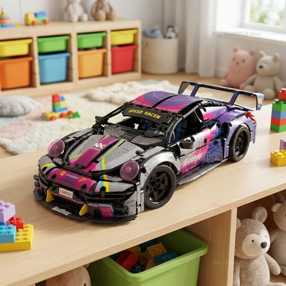 1611pcs Racing Car 1:10 Building Blocks Set Technical Model Sports Car Toy DIY Collector's Gift for Adults Teens Kids Boys Girls