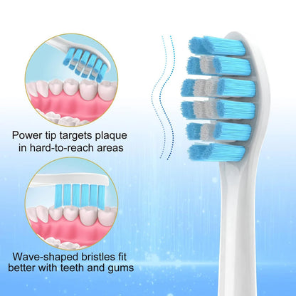 Replacement Toothbrush Heads Compatible with Philips Sonicare Soft Replacement Electric Brush Head 4100 6500 6100 7500 5300 1100
