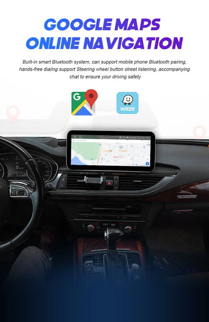 CarPlay For Audi A4 B8 A5 2008 2009 2010 MMI 2G High CD Changer Android 14 8+128GB Car Multimedia Player Stereo GPS Navi Screen