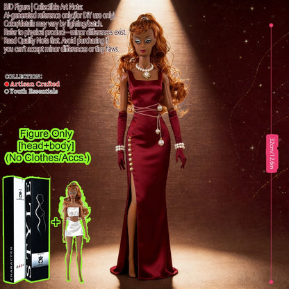 1/6 Scale Fashion BJD Doll 12 Joint Articulated Body Art Collection Doll For Home Decor